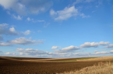 Çiftlik arazileri ekili