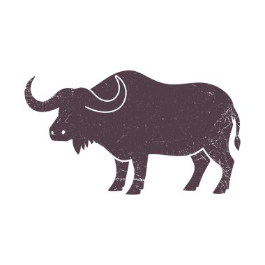 Bull Siluet Resimlendirme Vektör Şablonu