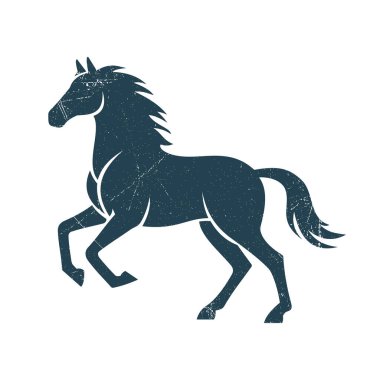 At Silueti Resimlendirme Vektör Şablonu Tasarımı