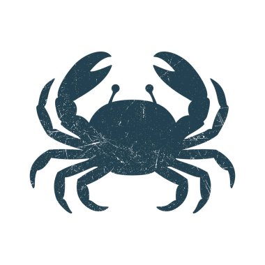 Yengeç Silueti Çizim Vektörü Şablonu