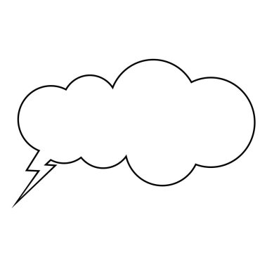 Basit Çizgi Çizgi Roman Konuşması Bubbles Vektör Şablonu