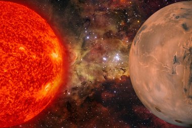 Güneş Sistemi - Mars. Güneş 'ten sonraki dördüncü gezegendir..