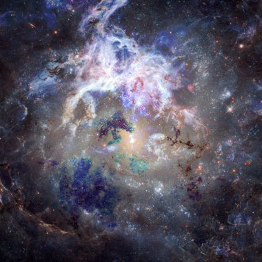 Derin uzayda nebula ve yıldızlar. Bu görüntünün elementleri NASA tarafından desteklenmektedir
