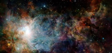 Galaksi kümesi. Bu görüntünün elementleri NASA tarafından desteklenmektedir.