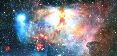 Yıldız tozundan oluşan yıldızlararası bir bulutsu. Bu görüntünün elementleri NASA tarafından desteklenmektedir.