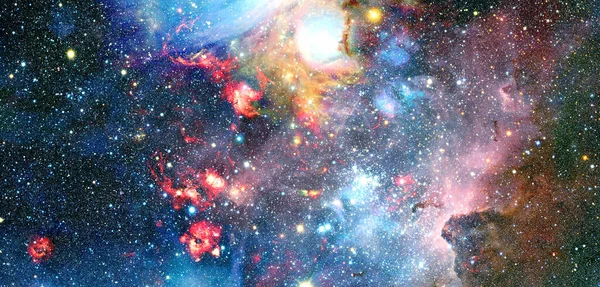 Fondo Pantalla Abstracto Ciencia Ficción Miles Millones Galaxias Universo Elementos — Foto de Stock