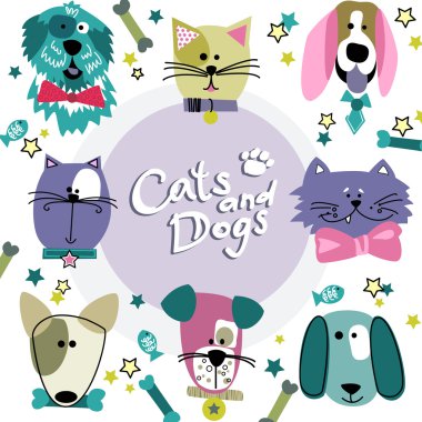 karikatür hayvanlar ayarla