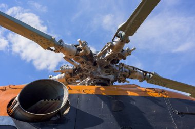 Helikopter bıçakları yakın çekim