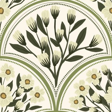 Kapak, Bayrak ve Notlar için Doğa Örnekleri Arka plan İllüstrasyonu. Sonbahar Estetik Arkaplanı. Bitki ve Çiçek Desenli Arkaplan.