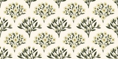 Kapak, Bayrak ve Notlar için Doğa Örnekleri Arka plan İllüstrasyonu. Sonbahar Estetik Arkaplanı. Bitki ve Çiçek Desenli Arkaplan.