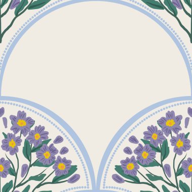 Kapak, Bayrak ve Notlar için Doğa Örnekleri Arka plan İllüstrasyonu. Sonbahar Estetik Arkaplanı. Bitki ve Çiçek Desenli Arkaplan.