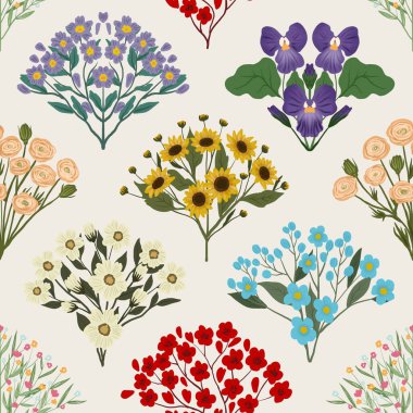 Kapak, Bayrak ve Notlar için Doğa Örnekleri Arka plan İllüstrasyonu. Sonbahar Estetik Arkaplanı. Bitki ve Çiçek Desenli Arkaplan.