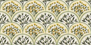 Kapak, Bayrak ve Notlar için Doğa Örnekleri Arka plan İllüstrasyonu. Sonbahar Estetik Arkaplanı. Bitki ve Çiçek Desenli Arkaplan.