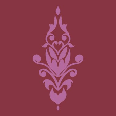 Damask Nature Pattern Background Illustration For Cover, Banner, Notes. Fall Winter Aesthetic Background. Plant And Flower Pattern Background.