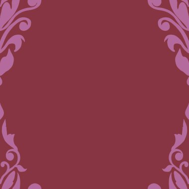 Damask Nature Pattern Background Illustration For Cover, Banner, Notes. Fall Winter Aesthetic Background. Plant And Flower Pattern Background.