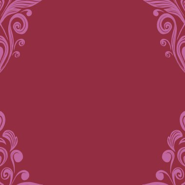 Damask Nature Pattern Background Illustration For Cover, Banner, Notes. Fall Winter Aesthetic Background. Plant And Flower Pattern Background.