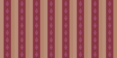 Damask Nature Pattern Background Illustration For Cover, Banner, Notes. Fall Winter Aesthetic Background. Plant And Flower Pattern Background.