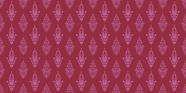 Damask Nature Pattern Background Illustration For Cover, Banner, Notes. Fall Winter Aesthetic Background. Plant And Flower Pattern Background.