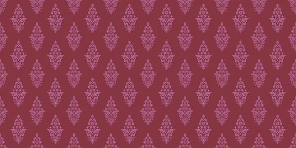 Damask Nature Pattern Background Illustration For Cover, Banner, Notes. Fall Winter Aesthetic Background. Plant And Flower Pattern Background.