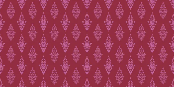 Damask Nature Pattern Background Illustration For Cover, Banner, Notes. Fall Winter Aesthetic Background. Plant And Flower Pattern Background.
