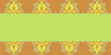 Damask Nature Pattern Background Illustration For Cover, Banner, Notes. Fall Winter Aesthetic Background. Plant And Flower Pattern Background.