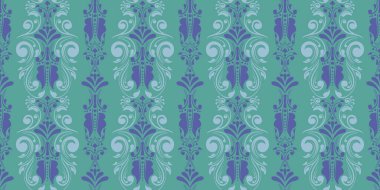 Damask Nature Pattern Background Illustration For Cover, Banner, Notes. Aesthetic Background. Damask Pattern Background. Seamless background. 