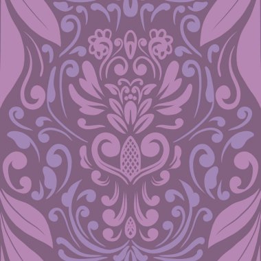 Damask Nature Pattern Background Illustration For Cover, Banner, Notes. Aesthetic Background. Damask Pattern Background. Seamless background. 