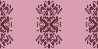 Damask Nature Pattern Background Illustration For Cover, Banner, Notes. Aesthetic Background. Damask Pattern Background. Seamless background. 