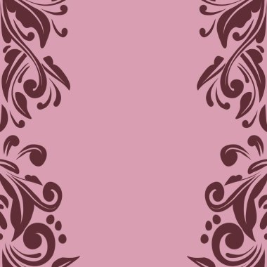 Damask Nature Pattern Background Illustration For Cover, Banner, Notes. Aesthetic Background. Damask Pattern Background. Seamless background. 
