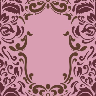 Damask Nature Pattern Background Illustration For Cover, Banner, Notes. Aesthetic Background. Damask Pattern Background. Seamless background. 