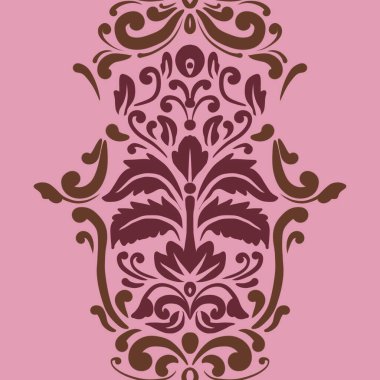 Damask Nature Pattern Background Illustration For Cover, Banner, Notes. Aesthetic Background. Damask Pattern Background. Seamless background. 
