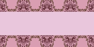 Damask Nature Pattern Background Illustration For Cover, Banner, Notes. Aesthetic Background. Damask Pattern Background. Seamless background. 