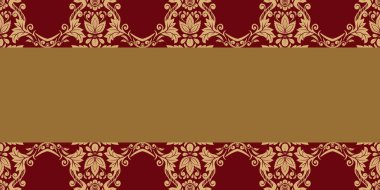 Damask Nature Pattern Background Illustration For Cover, Banner, Notes. Aesthetic Background. Damask Pattern Background. Seamless background. 