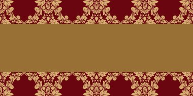 Damask Nature Pattern Background Illustration For Cover, Banner, Notes. Aesthetic Background. Damask Pattern Background. Seamless background. 