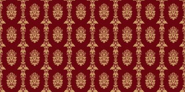 Damask Nature Pattern Background Illustration For Cover, Banner, Notes. Aesthetic Background. Damask Pattern Background. Seamless background. 