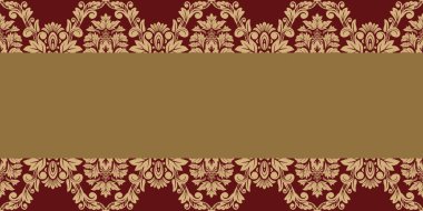 Damask Nature Pattern Background Illustration For Cover, Banner, Notes. Aesthetic Background. Damask Pattern Background. Seamless background. 