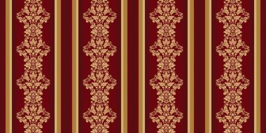 Damask Nature Pattern Background Illustration For Cover, Banner, Notes. Aesthetic Background. Damask Pattern Background. Seamless background. 