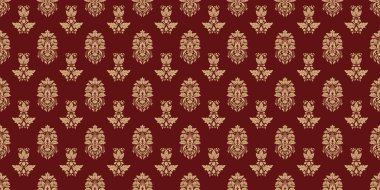 Damask Nature Pattern Background Illustration For Cover, Banner, Notes. Aesthetic Background. Damask Pattern Background. Seamless background. 