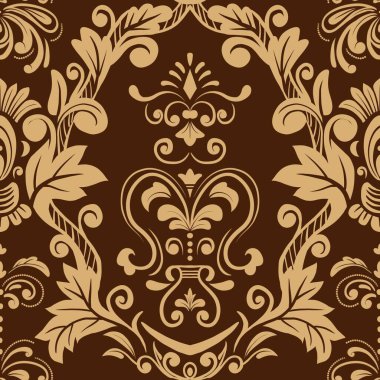Damask Nature Pattern Background Illustration For Cover, Banner, Notes. Aesthetic Background. Damask Pattern Background. Seamless background. 
