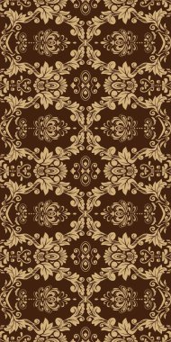 Damask Nature Pattern Background Illustration For Cover, Banner, Notes. Aesthetic Background. Damask Pattern Background. Seamless background. 