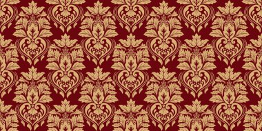 Damask Nature Pattern Background Illustration For Cover, Banner, Notes. Aesthetic Background. Damask Pattern Background. Seamless background. 
