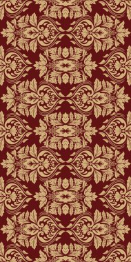 Damask Nature Pattern Background Illustration For Cover, Banner, Notes. Aesthetic Background. Damask Pattern Background. Seamless background. 