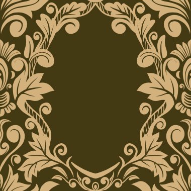Damask Nature Pattern Background Illustration For Cover, Banner, Notes. Aesthetic Background. Damask Pattern Background. Seamless background. 