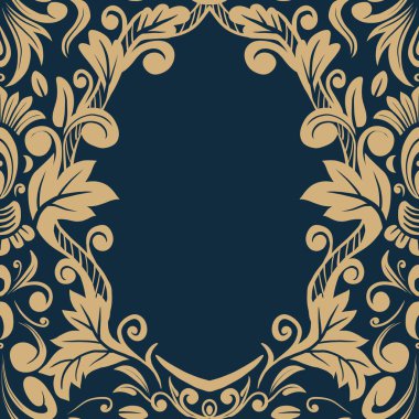 Damask Nature Pattern Background Illustration For Cover, Banner, Notes. Aesthetic Background. Damask Pattern Background. Seamless background. 
