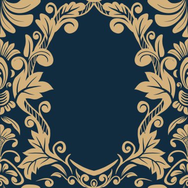Damask Nature Pattern Background Illustration For Cover, Banner, Notes. Aesthetic Background. Damask Pattern Background. Seamless background. 