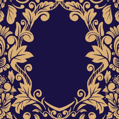 Damask Nature Pattern Background Illustration For Cover, Banner, Notes. Aesthetic Background. Damask Pattern Background. Seamless background. 