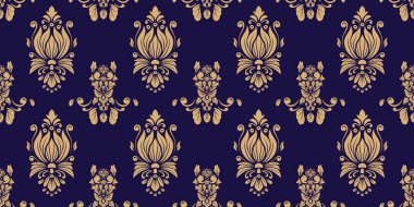 Damask Nature Pattern Background Illustration For Cover, Banner, Notes. Aesthetic Background. Damask Pattern Background. Seamless background. 