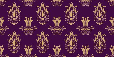 Damask Nature Pattern Background Illustration For Cover, Banner, Notes. Aesthetic Background. Damask Pattern Background. Seamless background. 
