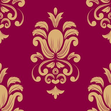 Damask Nature Pattern Background Illustration For Cover, Banner, Notes. Aesthetic Background. Damask Pattern Background. Seamless background. 