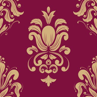 Damask Nature Pattern Background Illustration For Cover, Banner, Notes. Aesthetic Background. Damask Pattern Background. Seamless background. 